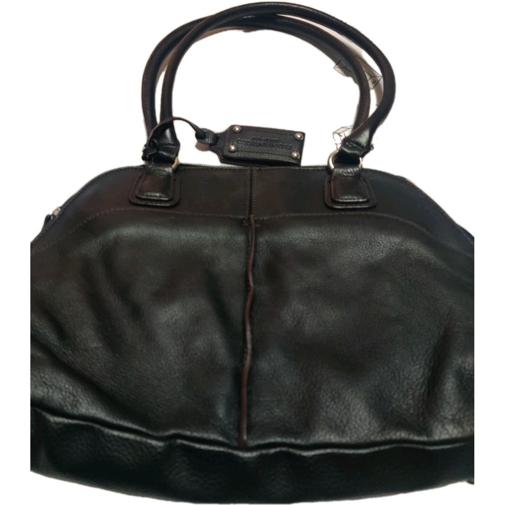 Tignanello Hobo Pebbled Leather Pocket Purse - Shoulder Bag Medium Black - Picture 2 of 5